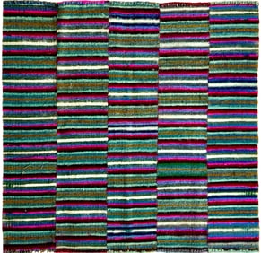 Antique Tibetan Hand Woven 5 Panel Pangden Apron