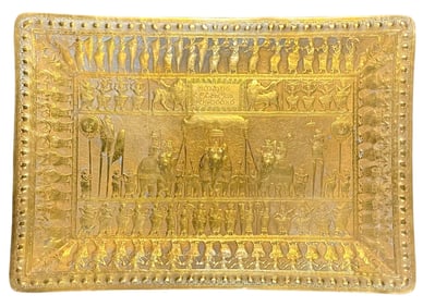 Rare 19th c. Philip Henry Muntz Repousse Brass Tray