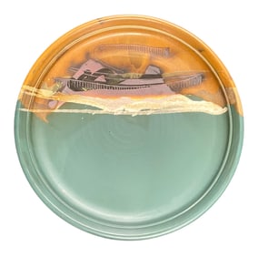 Siigned Wheel Thrown & Glazed Studio Pottery Charger