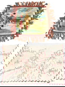 Pair of Rare WWI Textile / Needlepoint Memorabilia