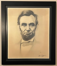 Gary Saderup Hand Signed Limited Ed. Abraham Lincoln Portrait
