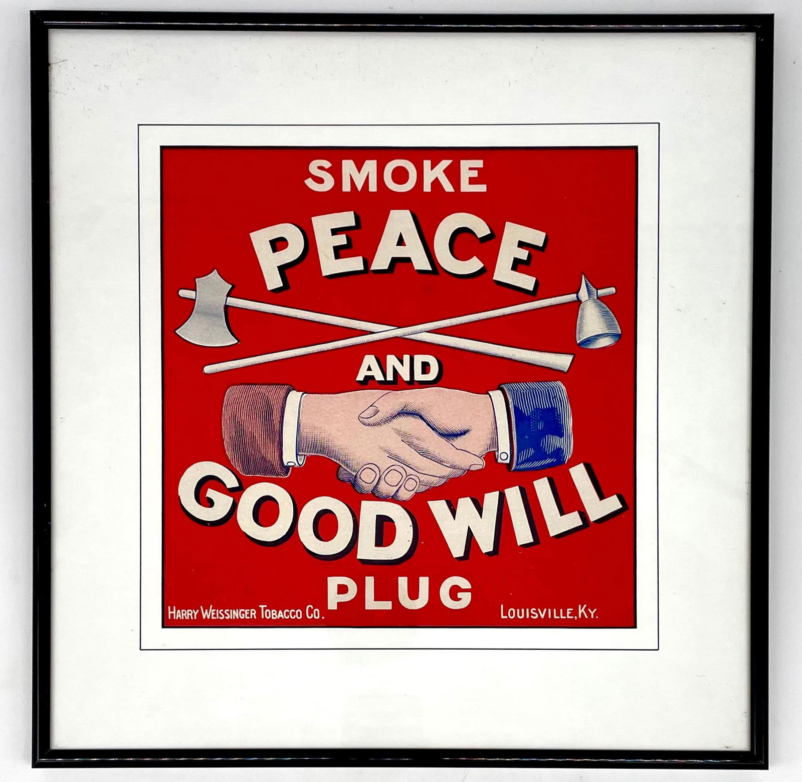 Rare Antique Kentucky Tobacco Poster Advertisement of Harry Weissinger Tobacco Co. (1 of 3)