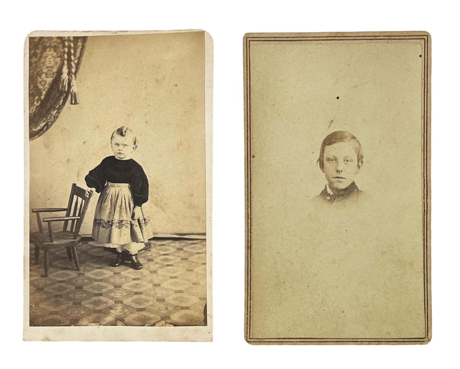 Pair of Civil War Era CDV's w/ Attached Stamps (1 of 7)