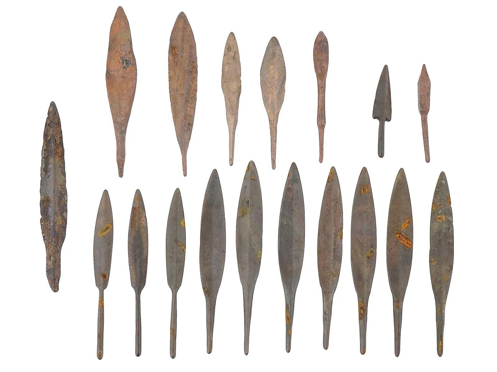 Large Collection of Ancient Bronze ArrowHeads, Late Bronze Age (1 of 2)