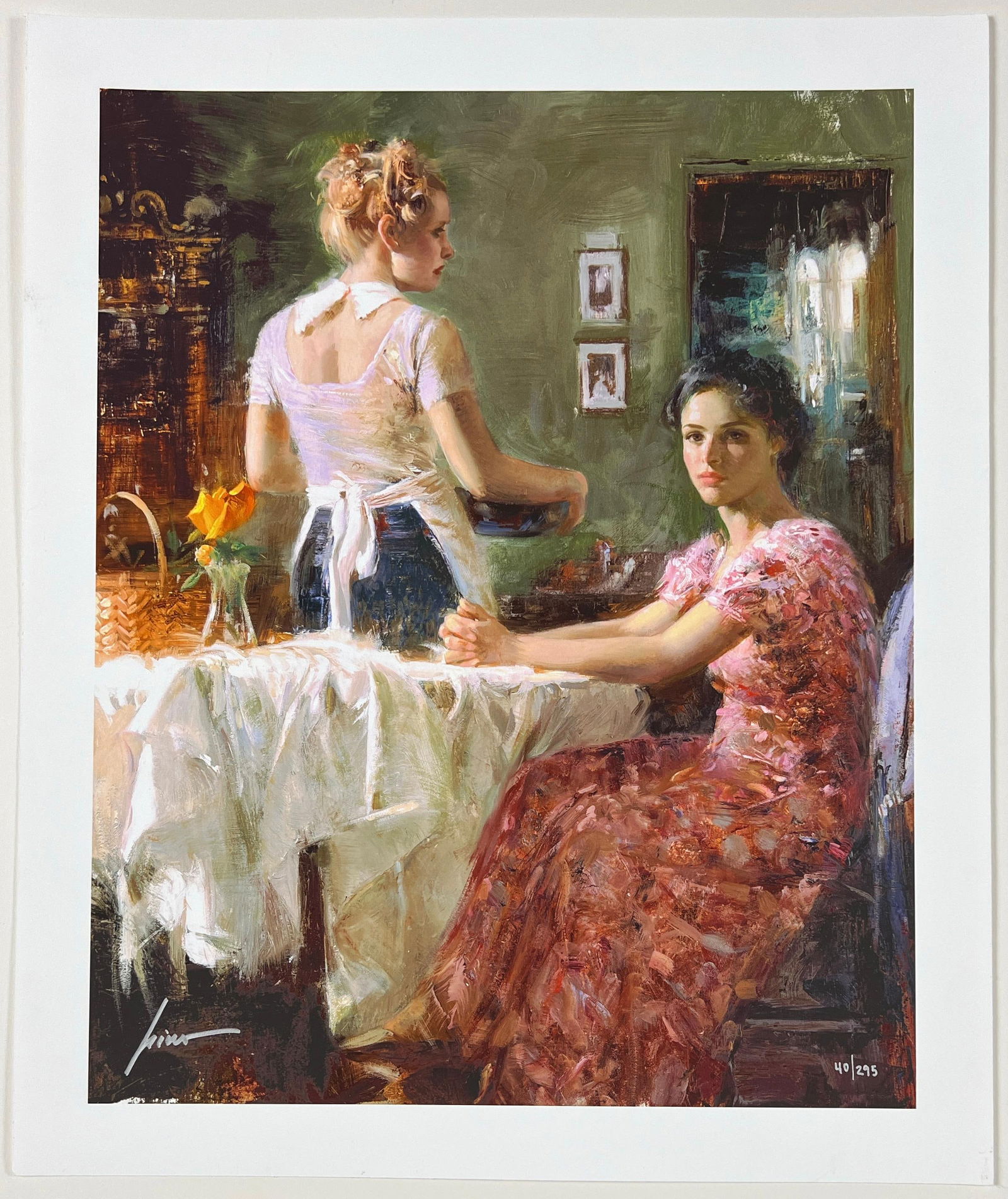 Pino Signed & Numbered Limited Edition Lithograph SHARING MOMENTS (1 of 3)