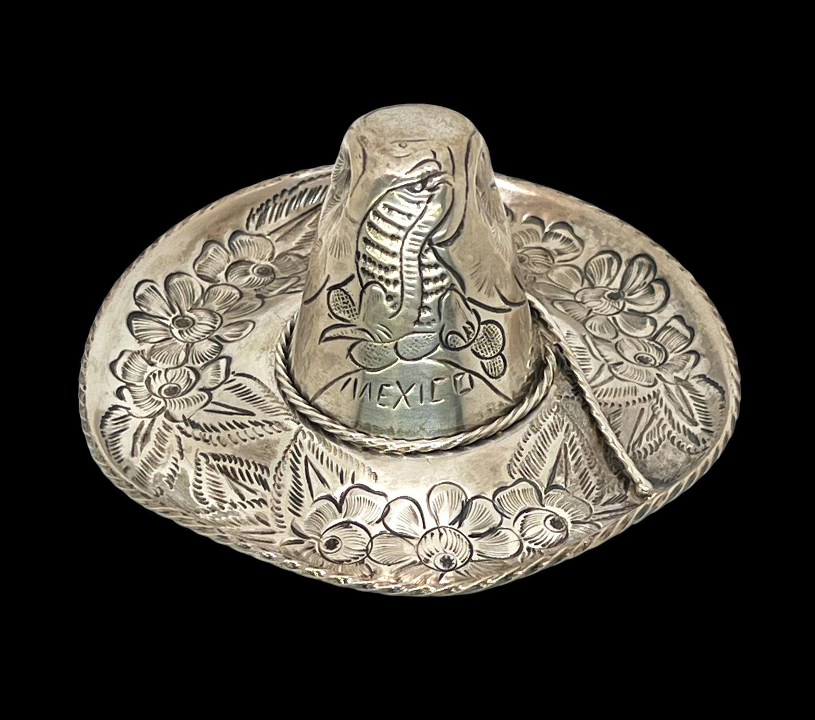 Sterling Silver Mexico Sombrero: Sterling Silver Mexico Sombrero | Approx. Size: 2.25" H x 4.5" Diameter; 2.34 ozt.