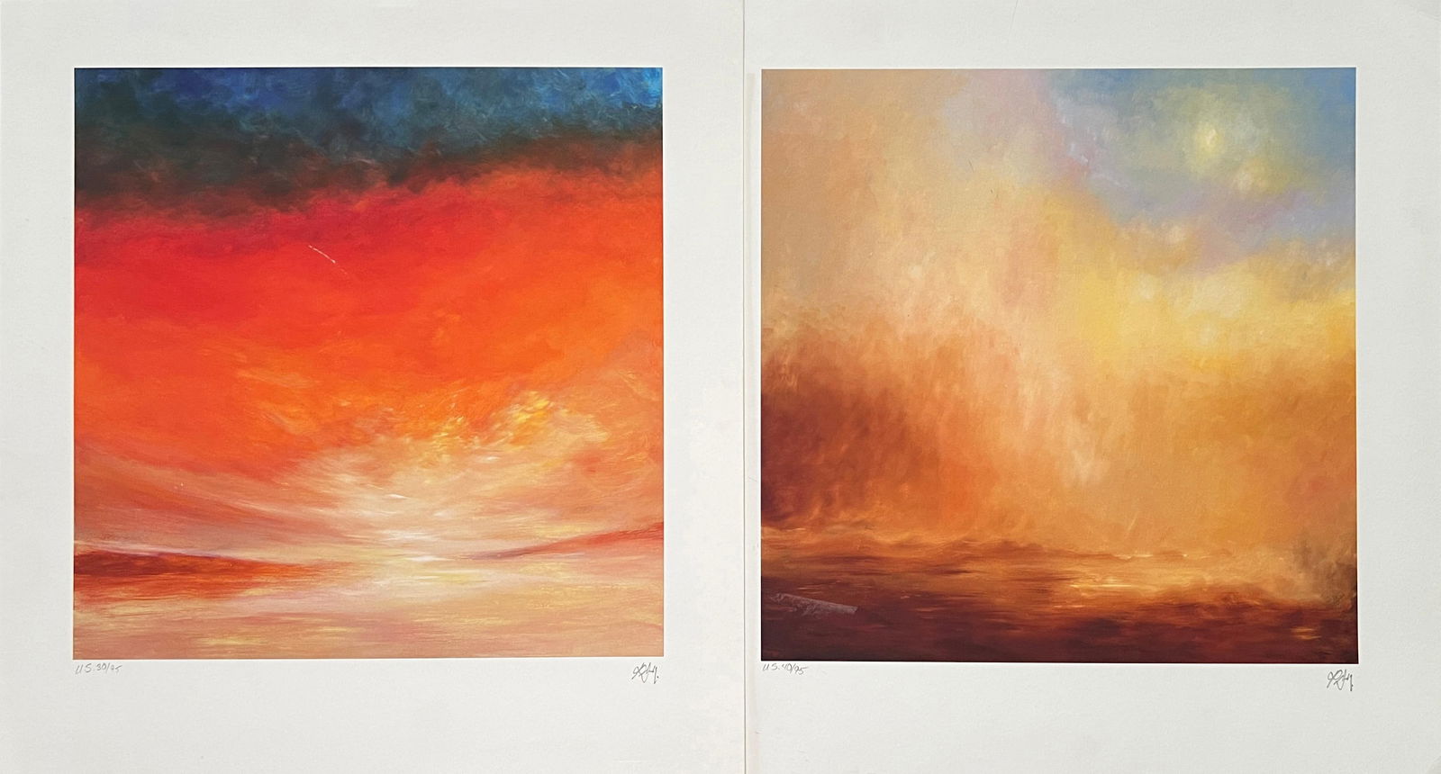 Pair of Terry Donnelly Signed & Numbered Giclee LIGHT SYMPHONY & LIGHT SYMPHONY II (1 of 3)