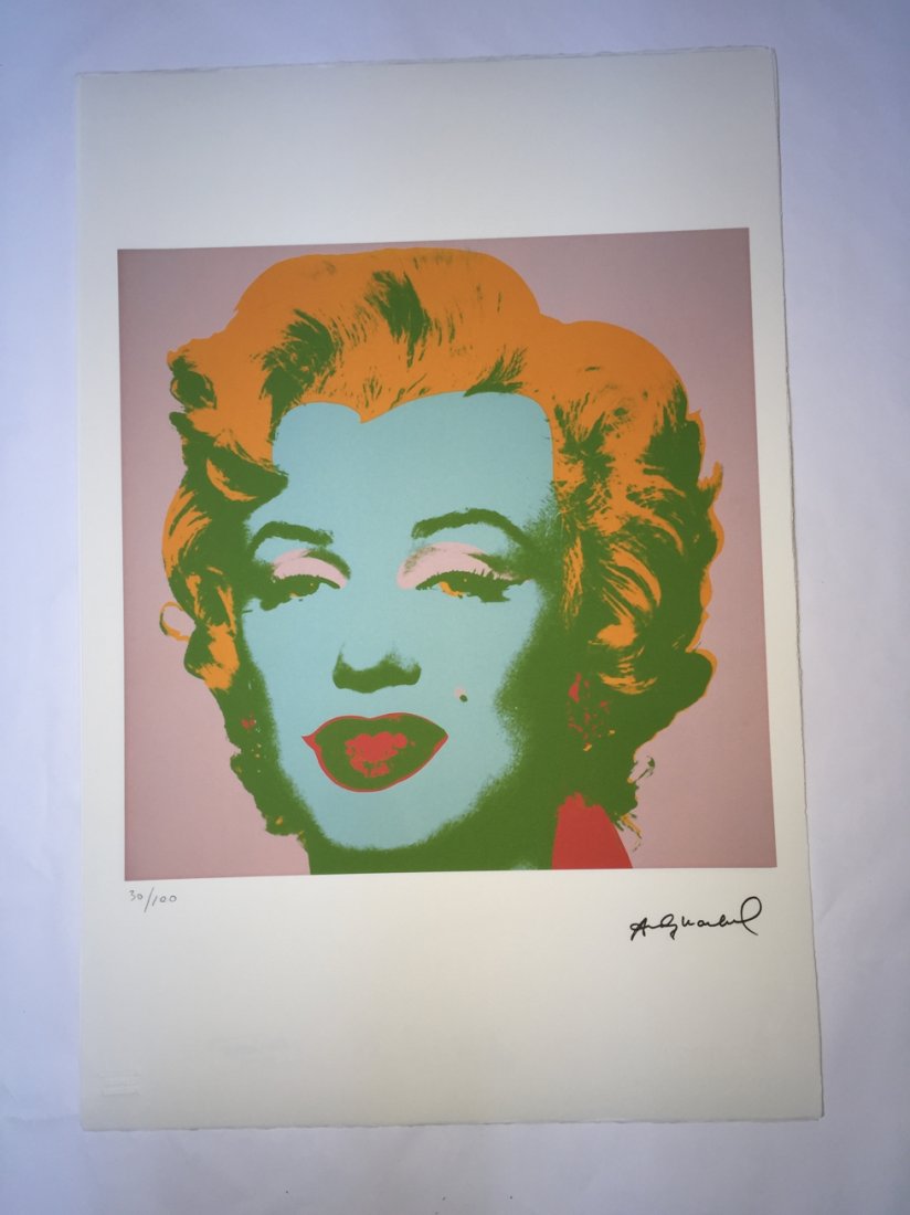 Andy Warhol Litograph: - Lithograph Andy Warhol numbering Arab - Numbering 100 specimen- Paper size 57,3 x 38.4 cm about- Leaf uncut / illegal 4 sided weight between 180/210- Watermark on the sheet Arches France infinity- T