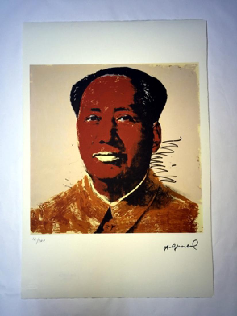 Andy Warhol Lithograph: - Lithograph Andy Warhol numbering Arab - Numbering 100 specimen- Paper size 57,3 x 38.4 cm about- Leaf uncut / illegal 4 sided weight between 180/210- Watermark on the sheet Arches France infinity- T