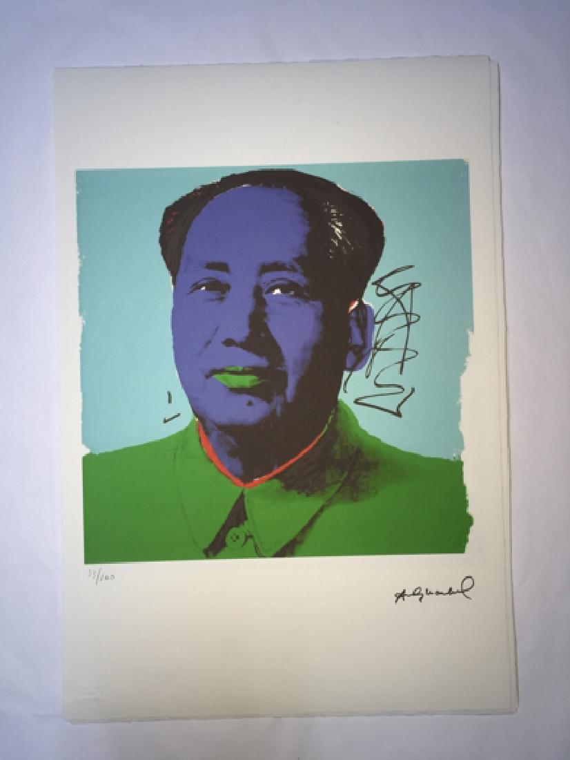 Andy Warhol Lithograph: - Lithograph Andy Warhol numbering Arab - Numbering 100 specimen- Paper size 57,3 x 38.4 cm about- Leaf uncut / illegal 4 sided weight between 180/210- Watermark on the sheet Arches France infinity- T