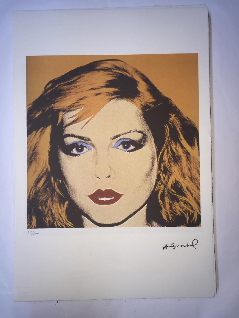 Andy Warhol (after): - Lithograph Andy Warhol numbering Arab - Numbering 100 specimen- Paper size 57,3 x 38.4 cm about- Leaf uncut / illegal 4 sided weight between 180/210- Watermark on the sheet Arches France infinity- T