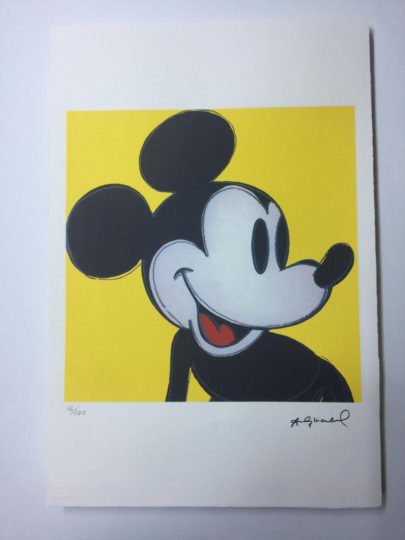 Andy Warhol (after): Lithograph Andy Warhol numbering Arab - Numbering 100 specimen- Paper size 57,3 x 38.4 cm about- Leaf uncut / illegal 4 sided weight between 180/210- Watermark on the sheet Arches France infinity- The