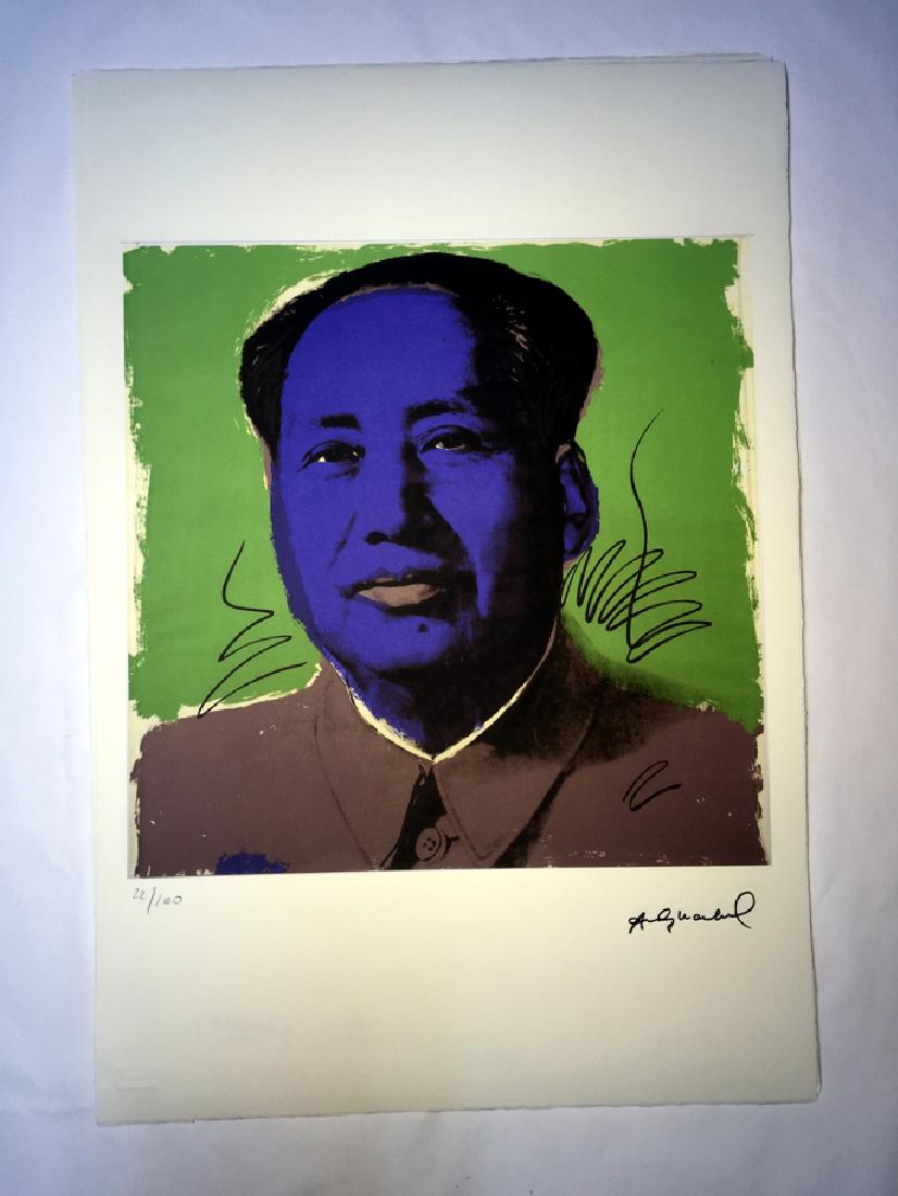 Andy Warhol (after): Lithograph Andy Warhol numbering Arab - Numbering 100 specimen- Paper size 57,3 x 38.4 cm about- Leaf uncut / illegal 4 sided weight between 180/210- Watermark on the sheet Arches France infinity- The