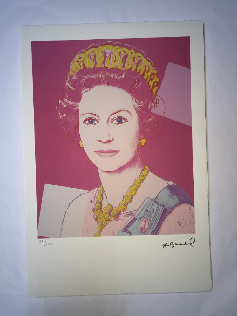 Andy Warhol (after): Lithograph Andy Warhol numbering Arab - Numbering 100 specimen- Paper size 57,3 x 38.4 cm about- Leaf uncut / illegal 4 sided weight between 180/210- Watermark on the sheet Arches France infinity- The