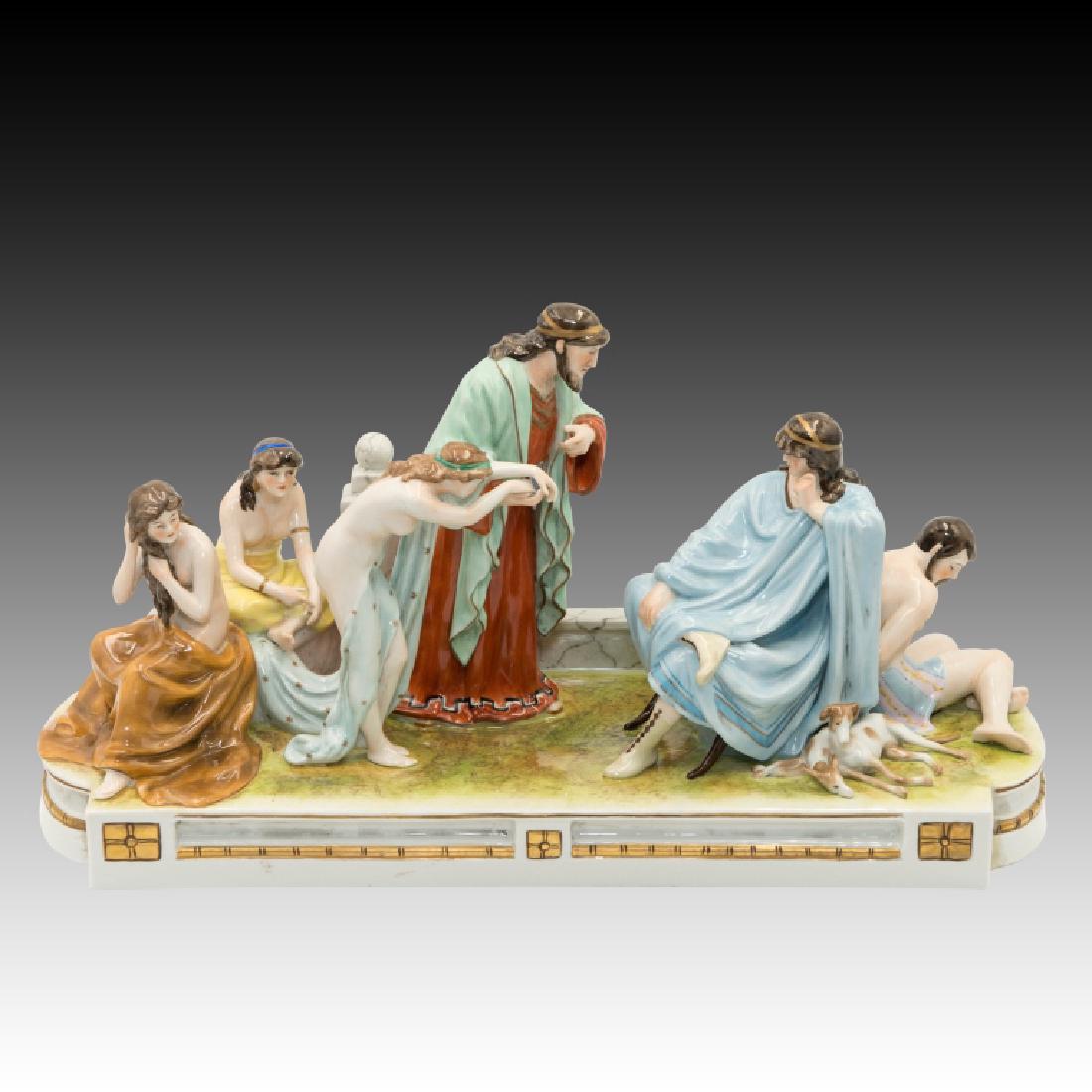 Sitzendorf Figural Group Slave Market (1 of 9)