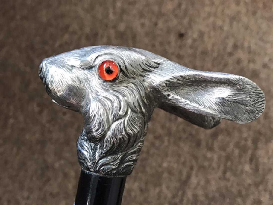 Silver Rabbit Walking Stick/Cane