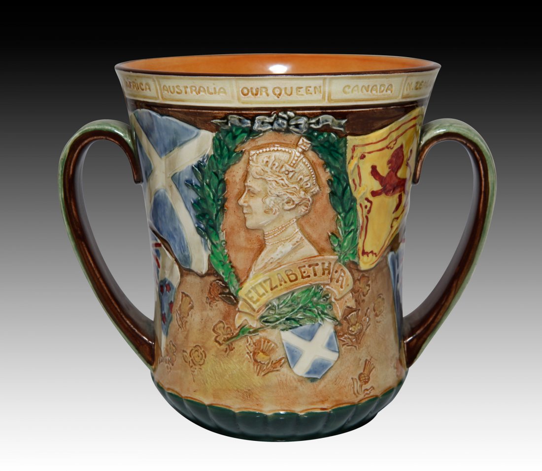 Royal Doulton Loving Cup George Vl & Queen Elizabeth (1 of 3)