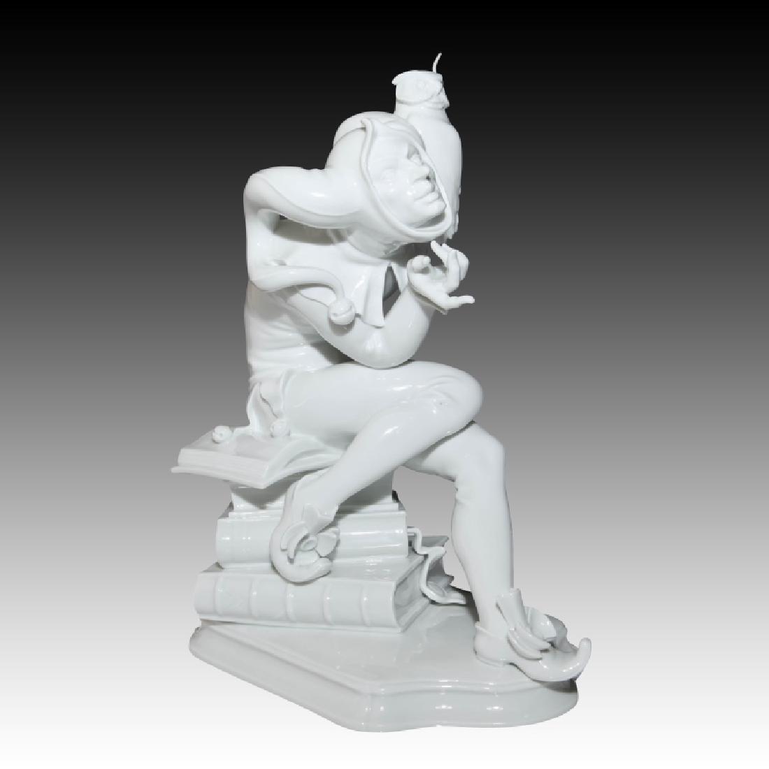Meissen Court Jester Figure with Owl (1 of 4)