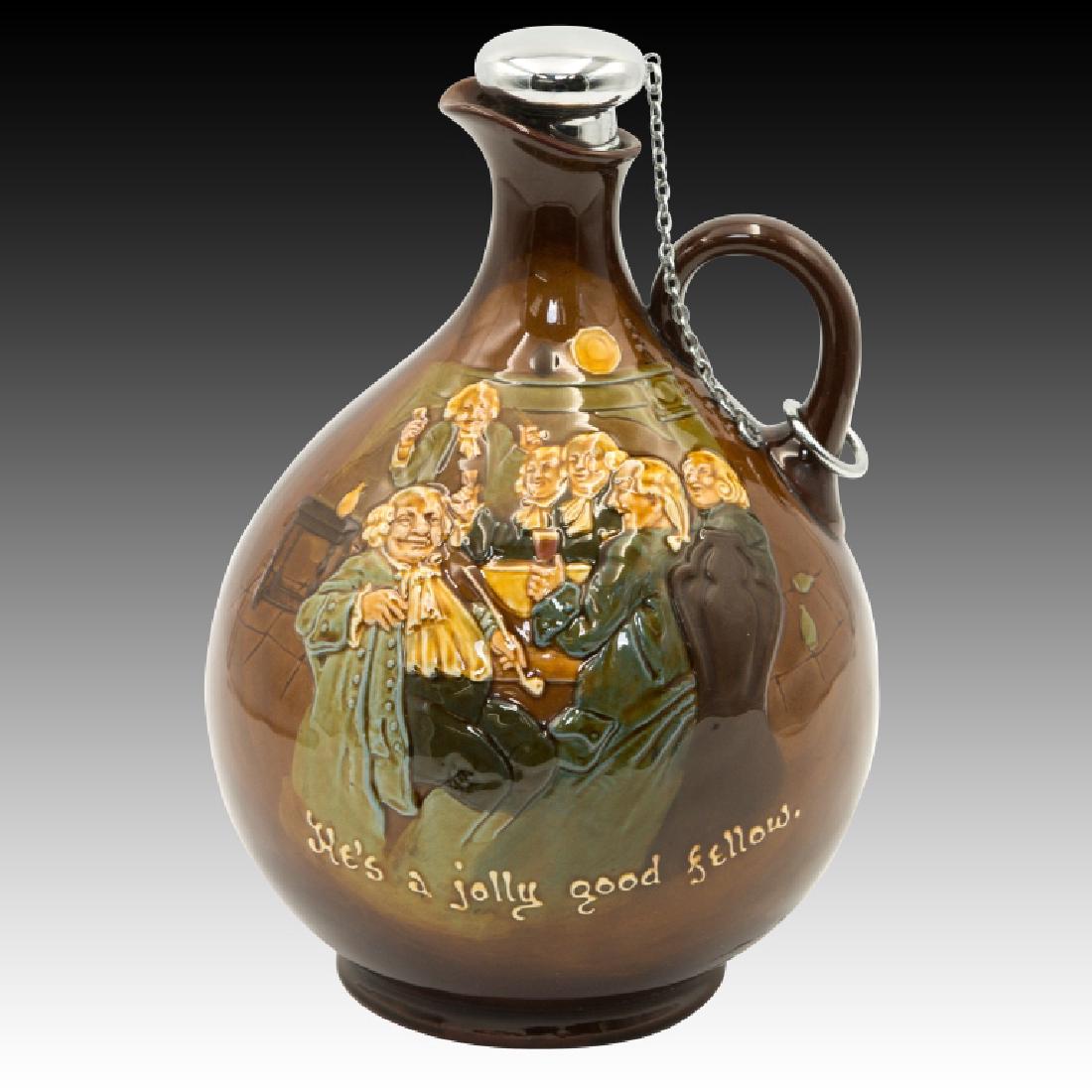 Doulton Kingsware He's A Jolly Good Fellow Flask (1 of 5)