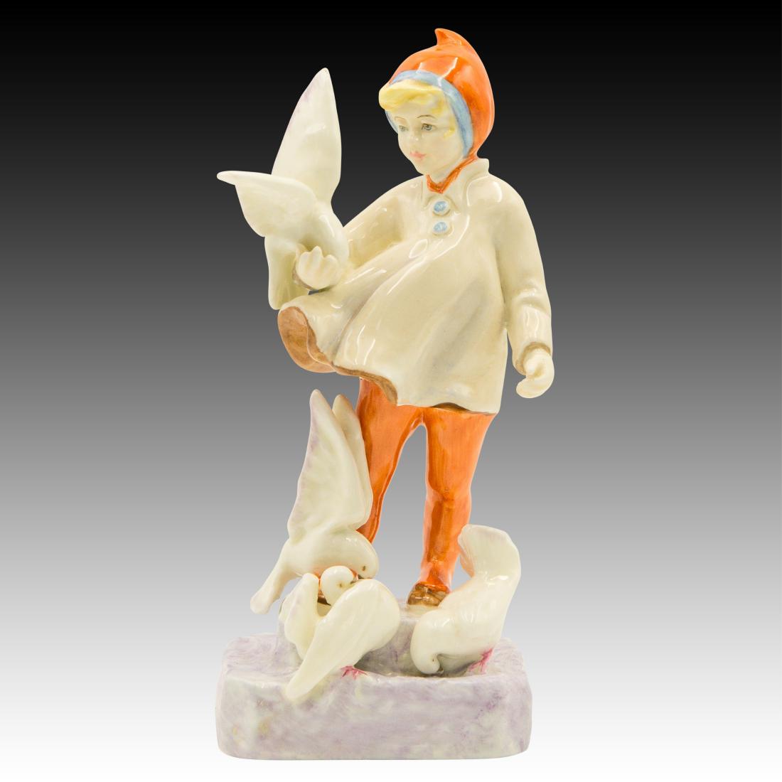 Royal Worcester Figurine "November" by F. Doughty: Royal Worcester Figurine "November" by F. Doughty "November" is part of a series based on the months of the year. Modeled by Frieda Doughty. # 3418 was made around 1972. Young Girl in a winter outfit 