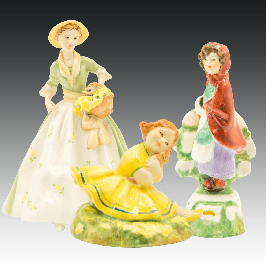 Group of 3 Royal Worcester Porcelain Figurines (1 of 19)