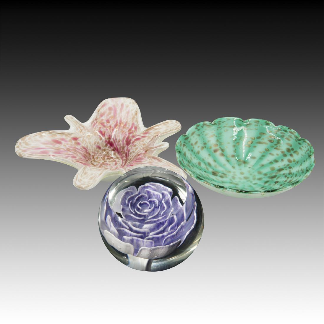Modern Art Glass Paperweight & Murano Bowls (1 of 11)