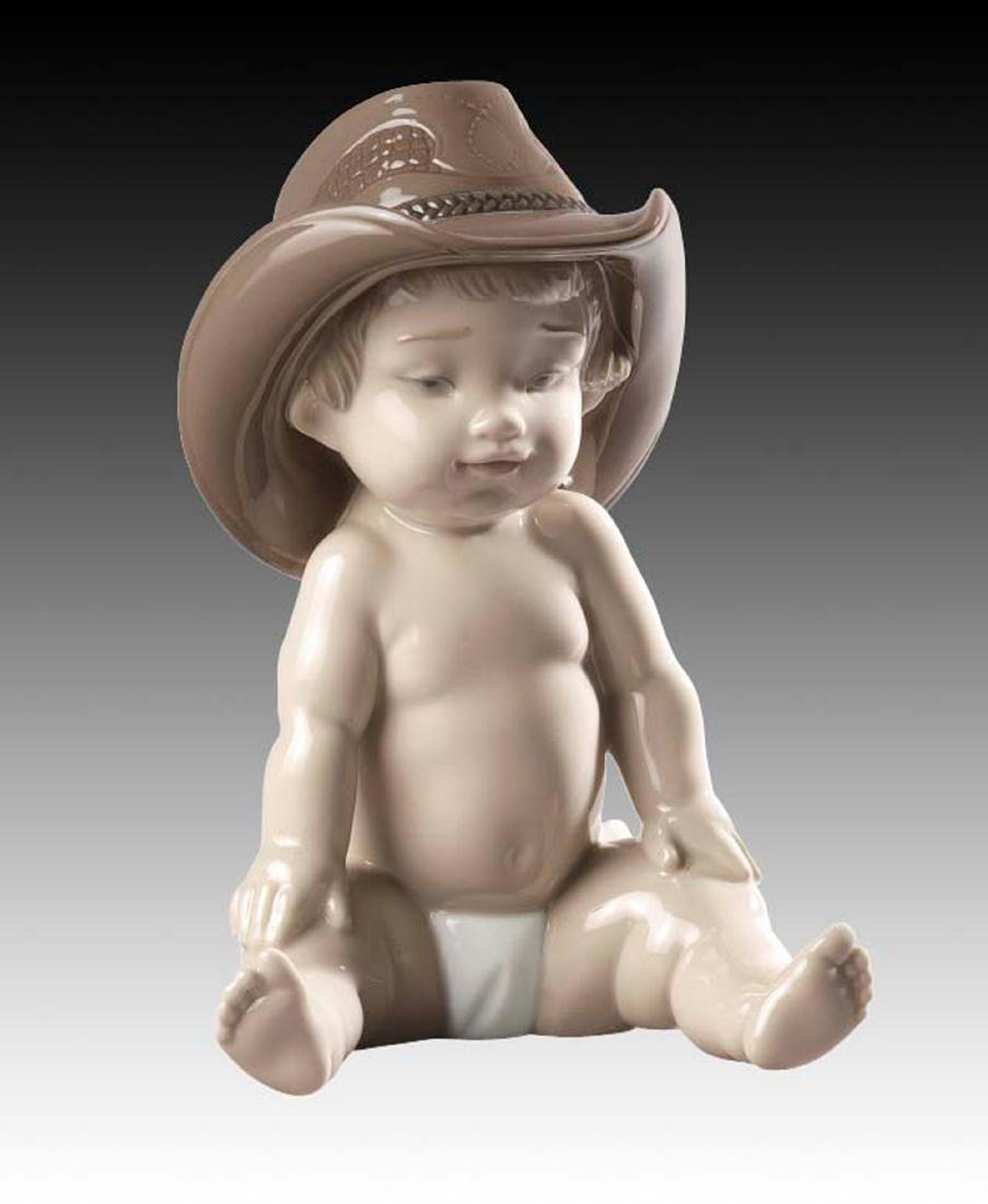 Lladro Boy with Cowboy Hat Figurine 9127 (1 of 3)