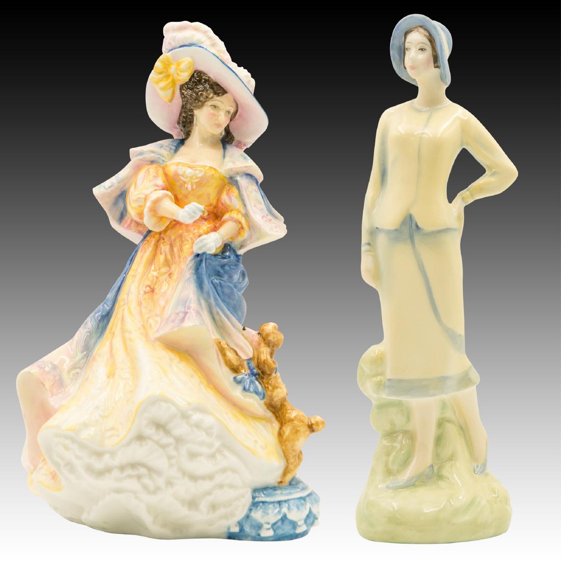 Pair of Royal Doulton Figurines Katherine HN3708 (1 of 13)