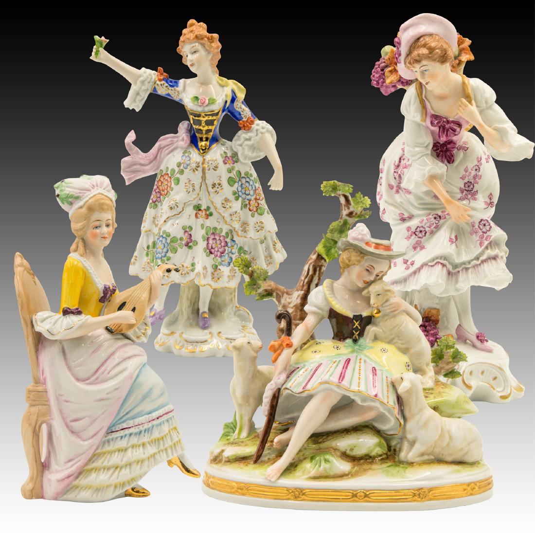 Group of 4 German Figurines Sitzendorf & Kister (1 of 16)