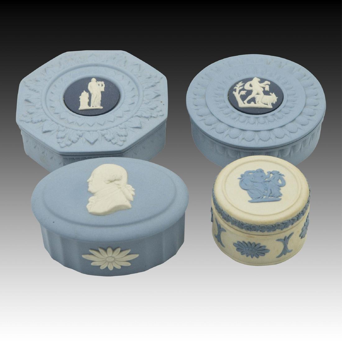 Set of 4 Wedgwood Jasperware Trinket Boxes (1 of 13)