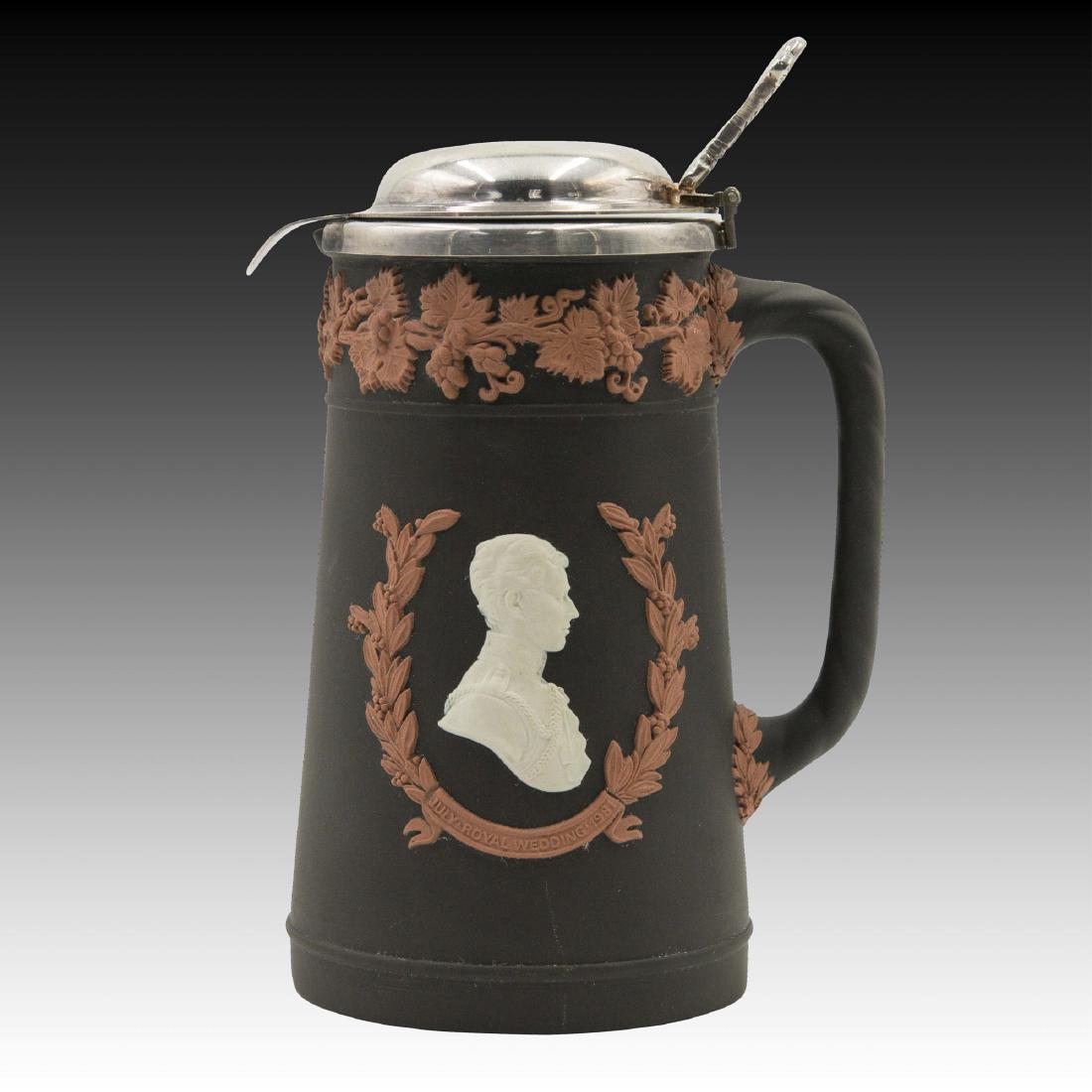 Princess Diana Black Basalt Pitcher Jasperware (1 of 4)