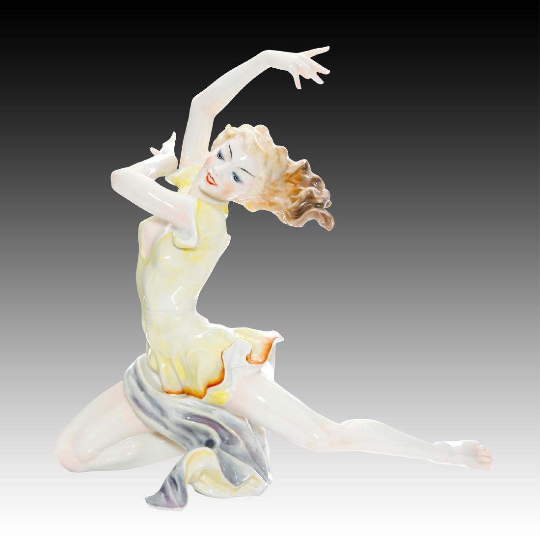 Hutschenreuther Art Deco Dancer Finale Figurine (1 of 4)