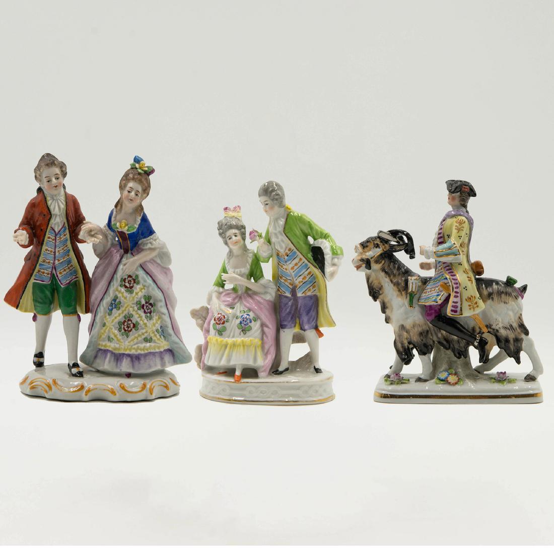 Group of 3 Sitzendorf German Porcelain Figurines (1 of 14)