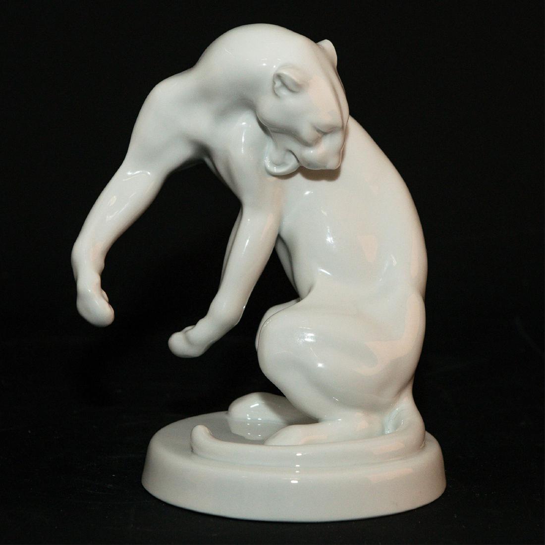 Meissen Blanc de Chine Panther Figurine (1 of 4)
