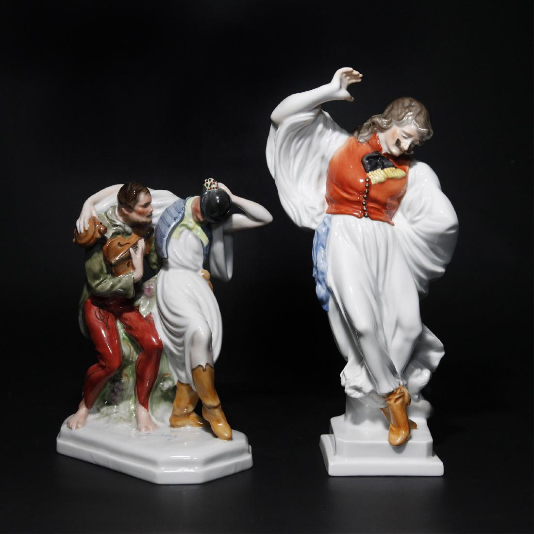 Herend Hungary Porcelain Group Dancers Figurines (1 of 3)