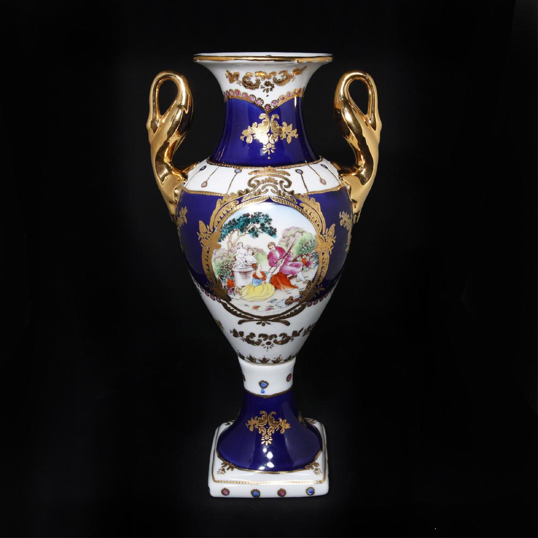 Limoge French Porcelain Scenery Vase (1 of 6)