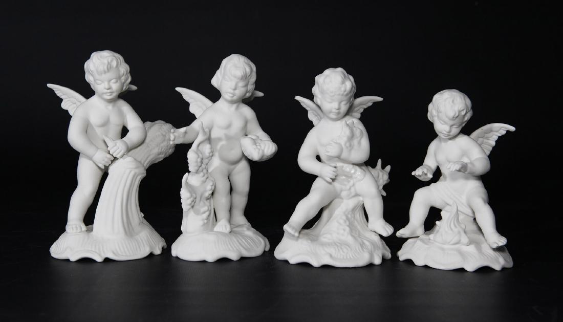 Group of 4 Dresden German Bisque Cherub Figurines (1 of 7)