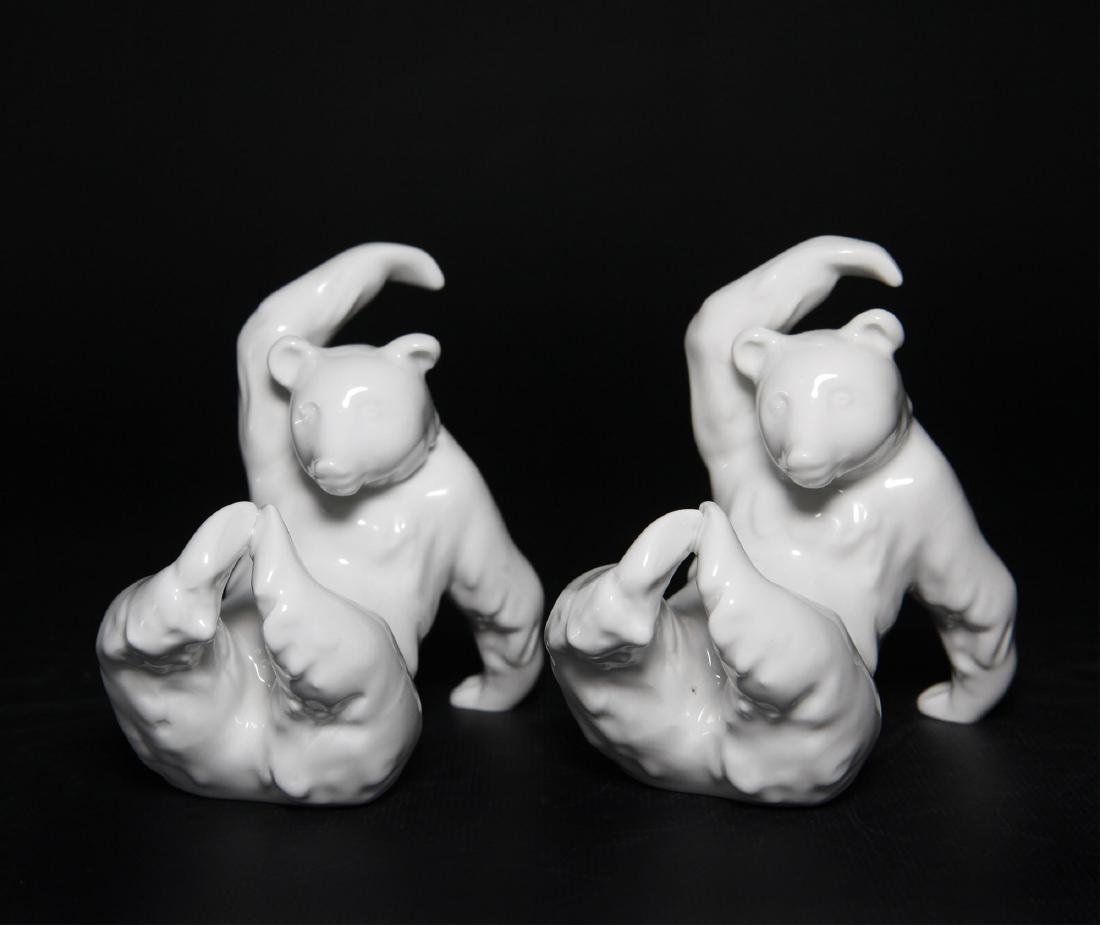 Pair of KPM Berlin Germany Bear Figurine (1 of 4)