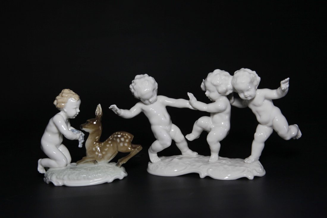 Group of 2 Hutschenreuther Cherub Figurines (1 of 4)