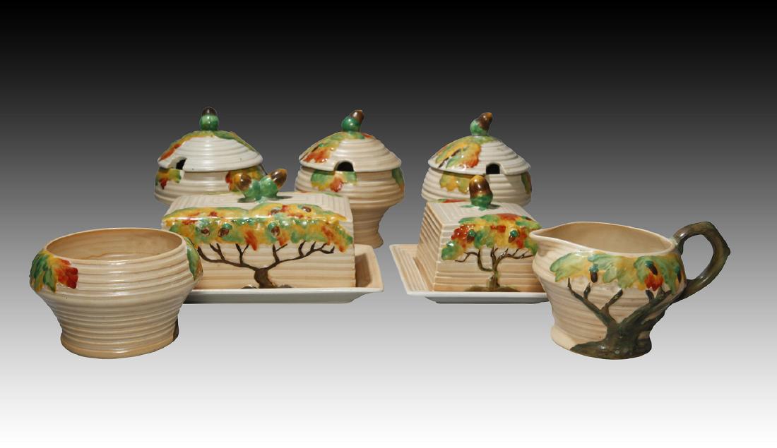 Set of 7 Carlton Ware England Creamer Sugar Bowl (1 of 6)