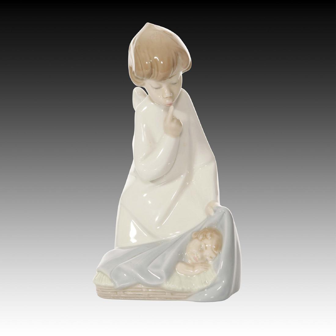 Lladro Angel with Child Figurine 4635 Retired 2002 (1 of 3)