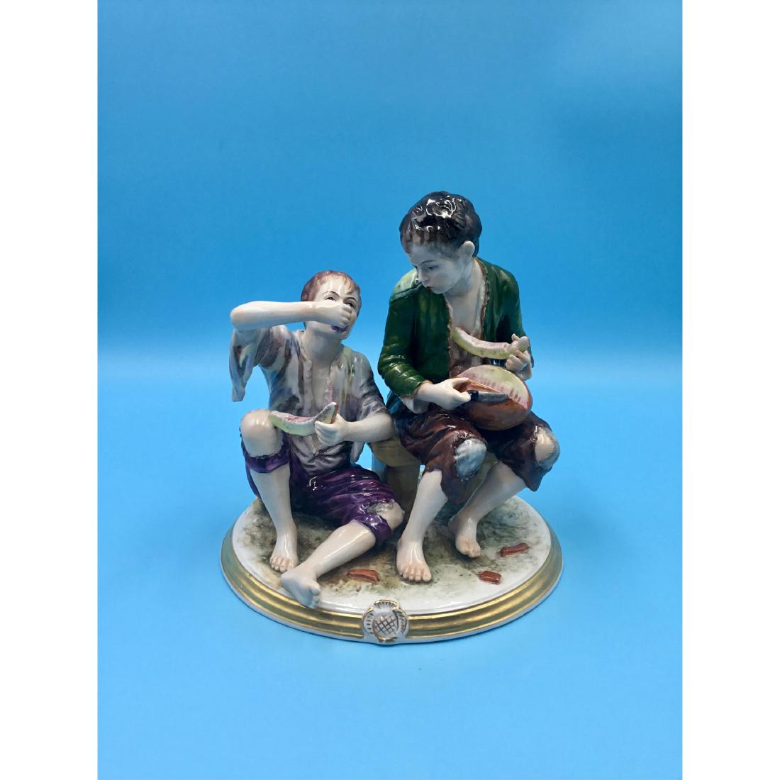 German Porcelain Group Figurine Boys (1 of 6)