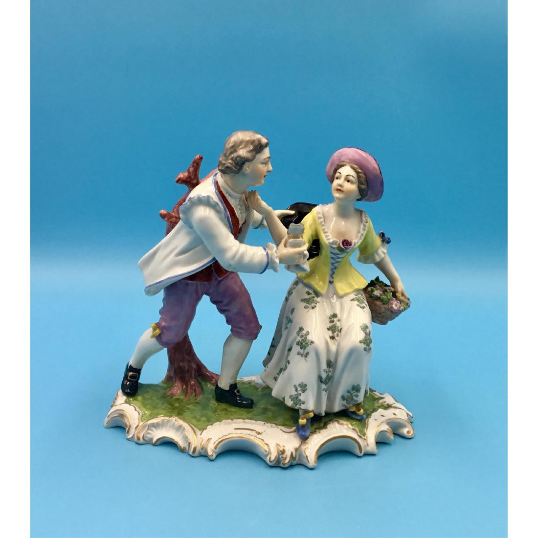 Ludwigsburg 18thC German Porcelain Group Figurine (1 of 6)