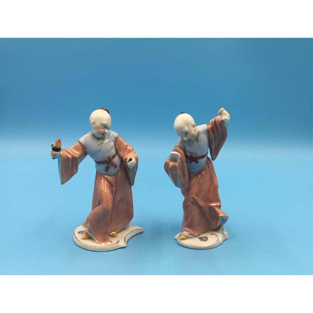 Group of 2 Nymphenburg Chinese Porcelain Figurines (1 of 8)