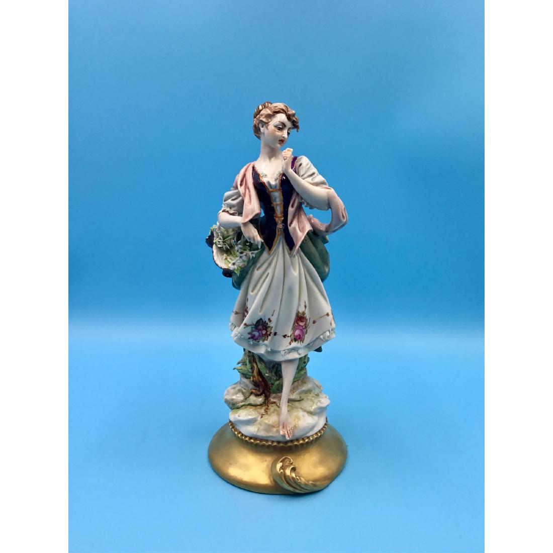 Antique Capodimonte Porcelain Figurine Lady (1 of 7)