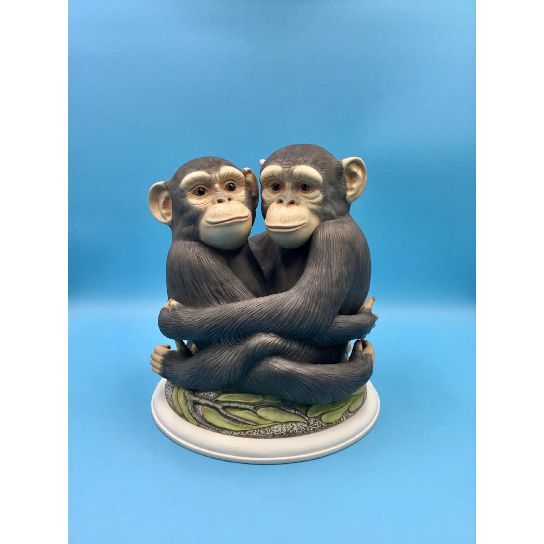 Kazmar Large Chimpanzees Ceramic Group (1 of 5)
