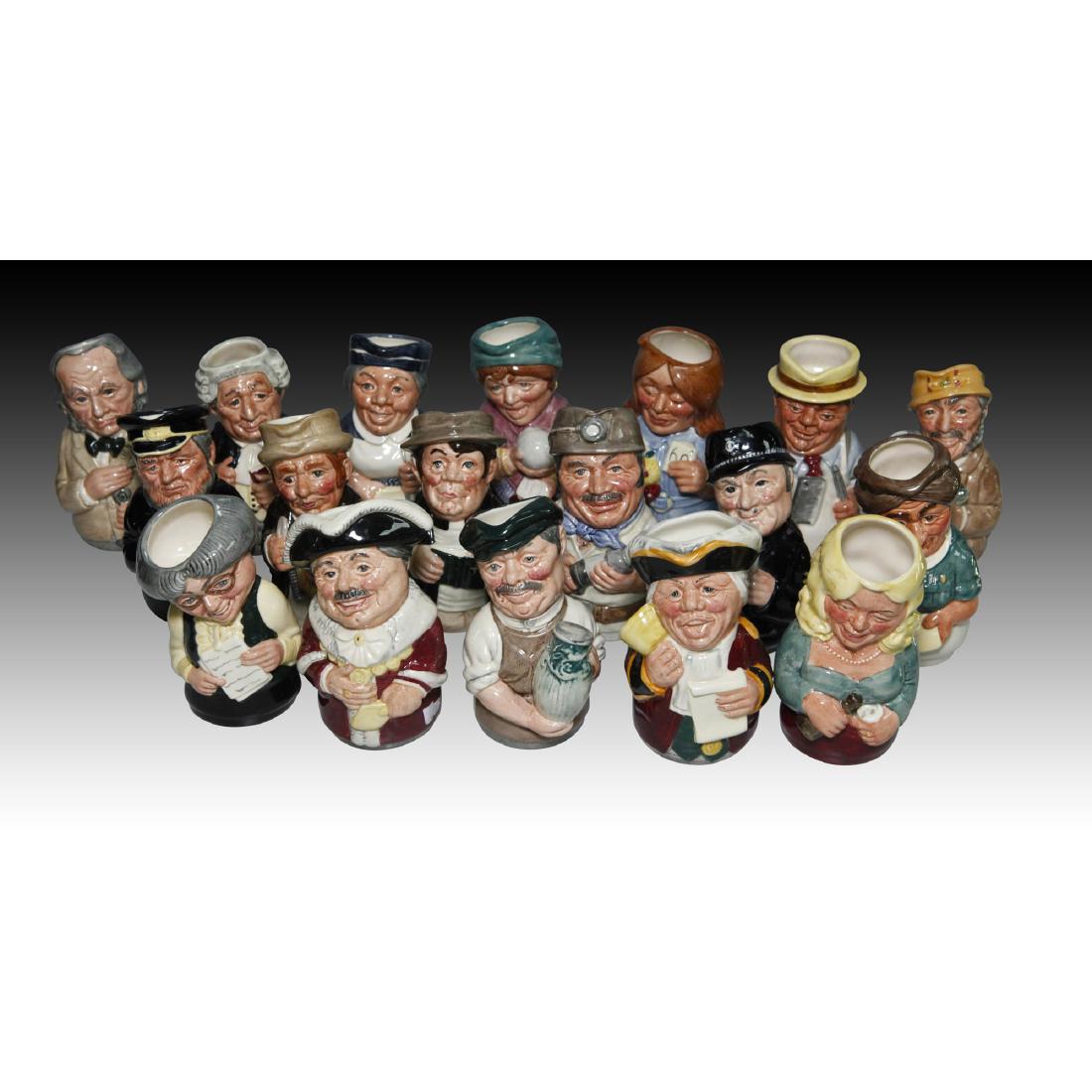 18 Royal Doulton Doultonville Toby Jug Group (1 of 12)