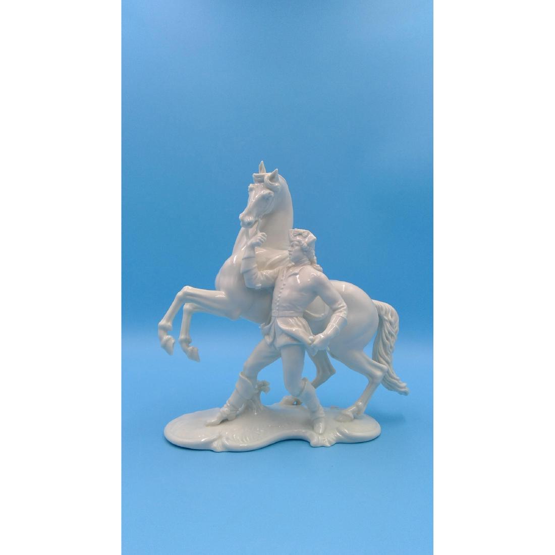 NYMPHENBURG GERMAN PORCELAIN FIGURINE HORSE RIDER (1 of 8)