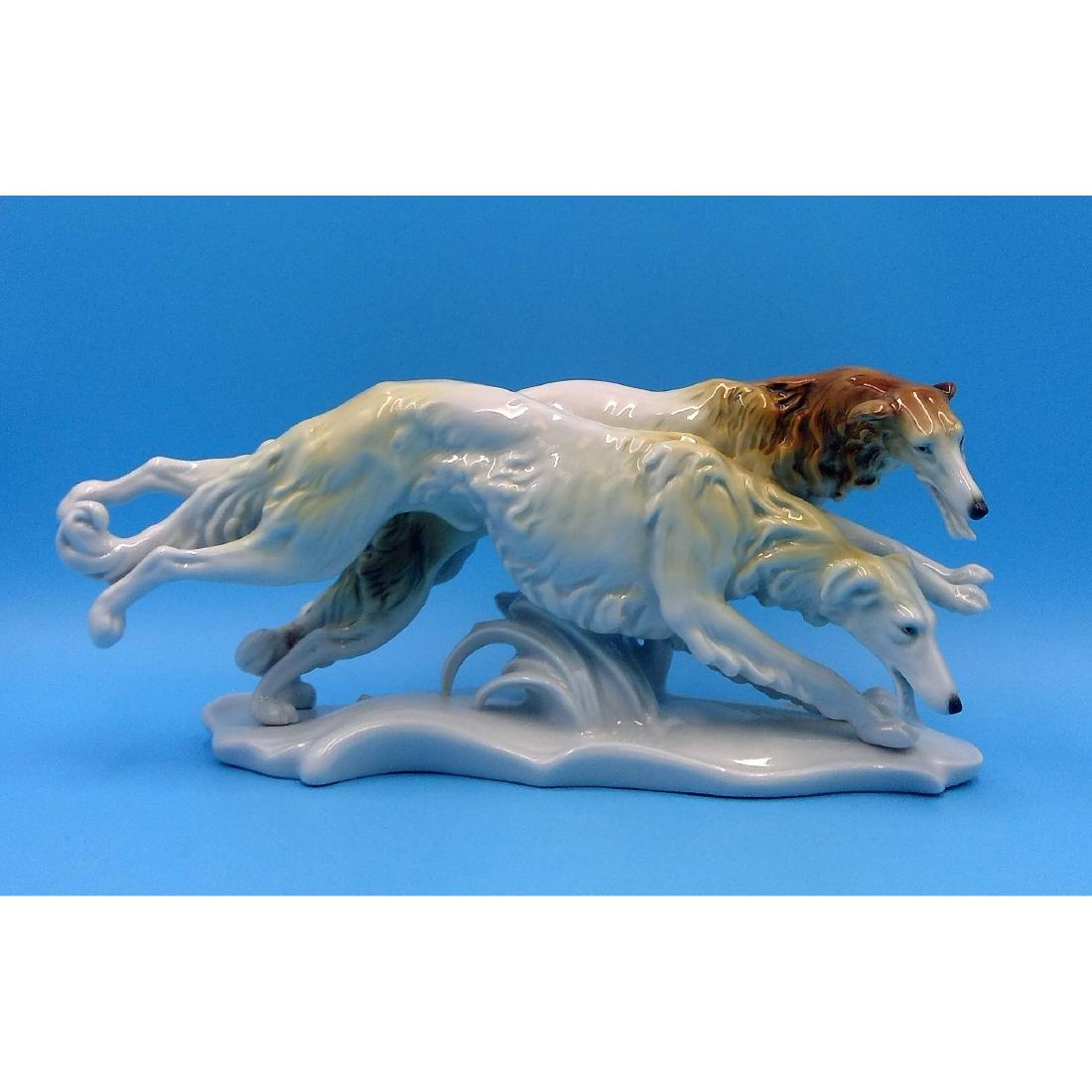 KARL ENS LARGE GERMAN PORCELAIN FIGURINE DOGS (1 of 6)