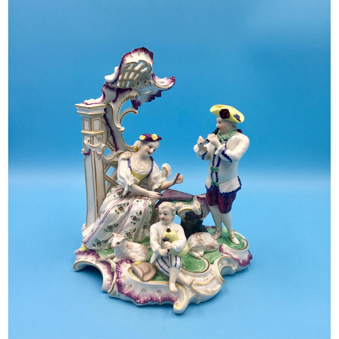 LARGE NYMPHENBURG GERMAN PORCELAIN GROUP FIGURINE (1 of 7)